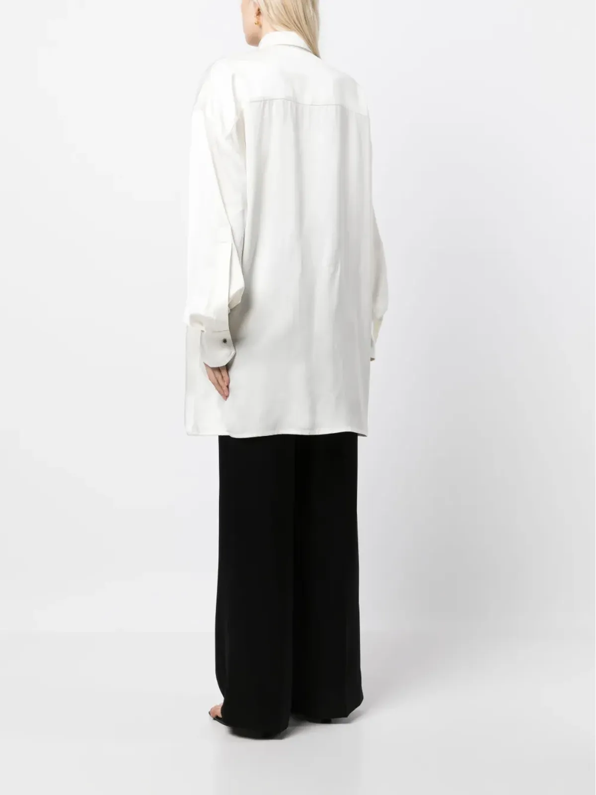 SA SU PHI サテンロングシャツ - 画像4