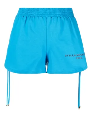 Stella McCartney サイドドローストリングファスニングショーツ ブルー - サムネイル1