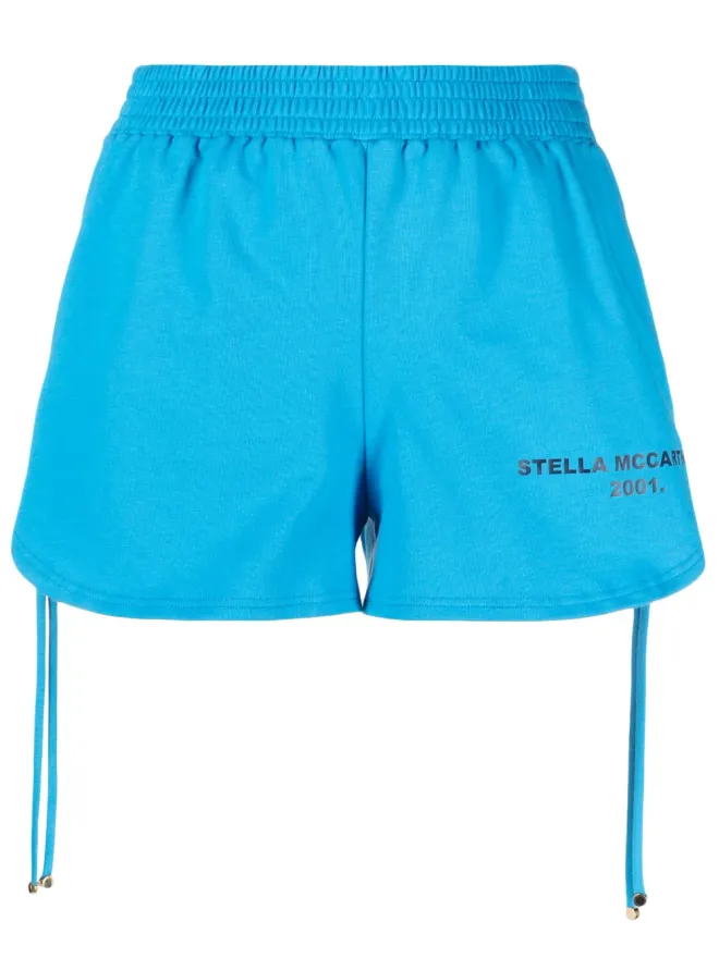 Stella McCartney Stella McCartney サイドドローストリングファスニングショーツ ブルーの商品画像