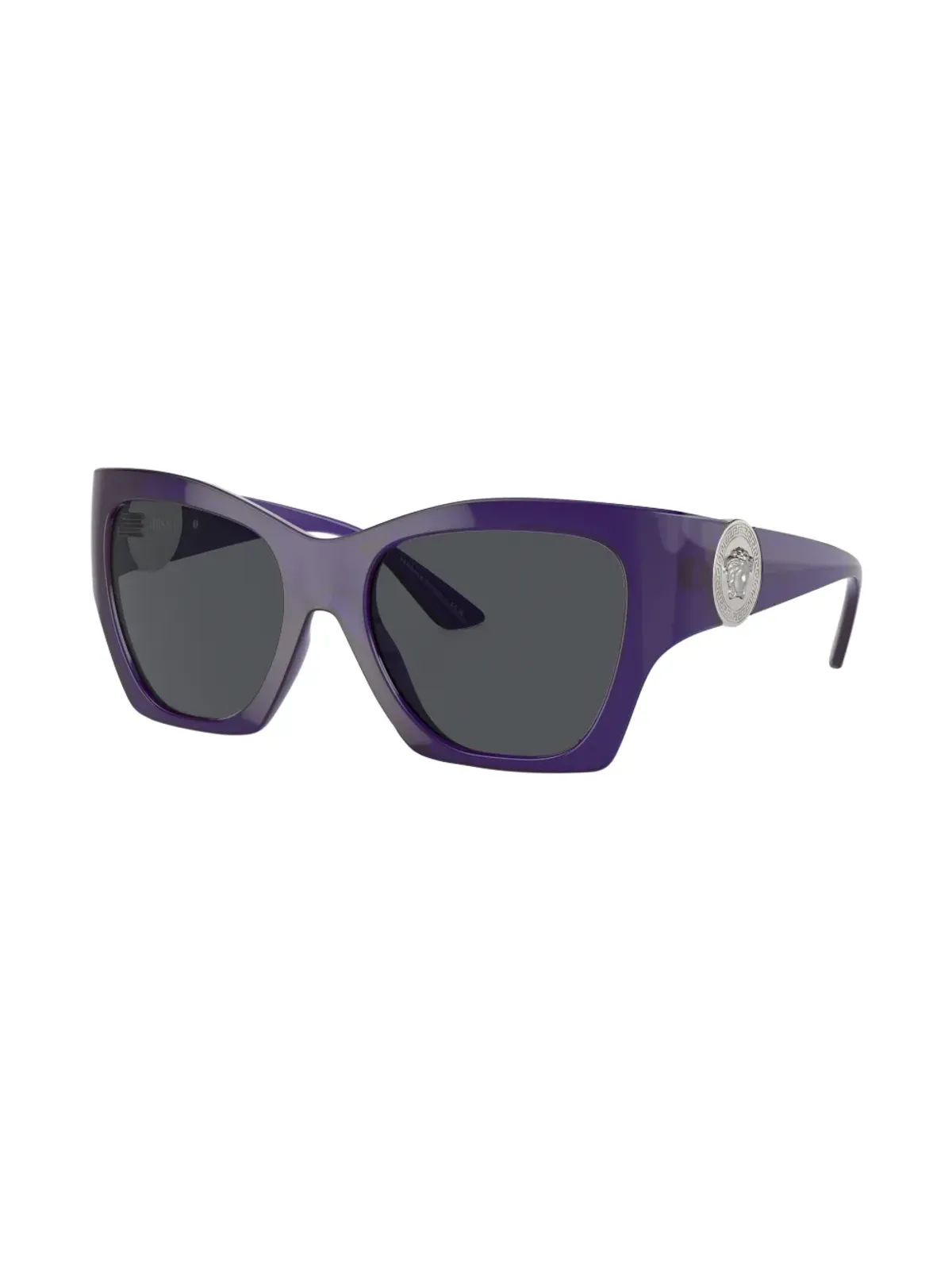 Versace Eyewear ロゴプレートスクエアフレーム サングラス - パープル - 画像2
