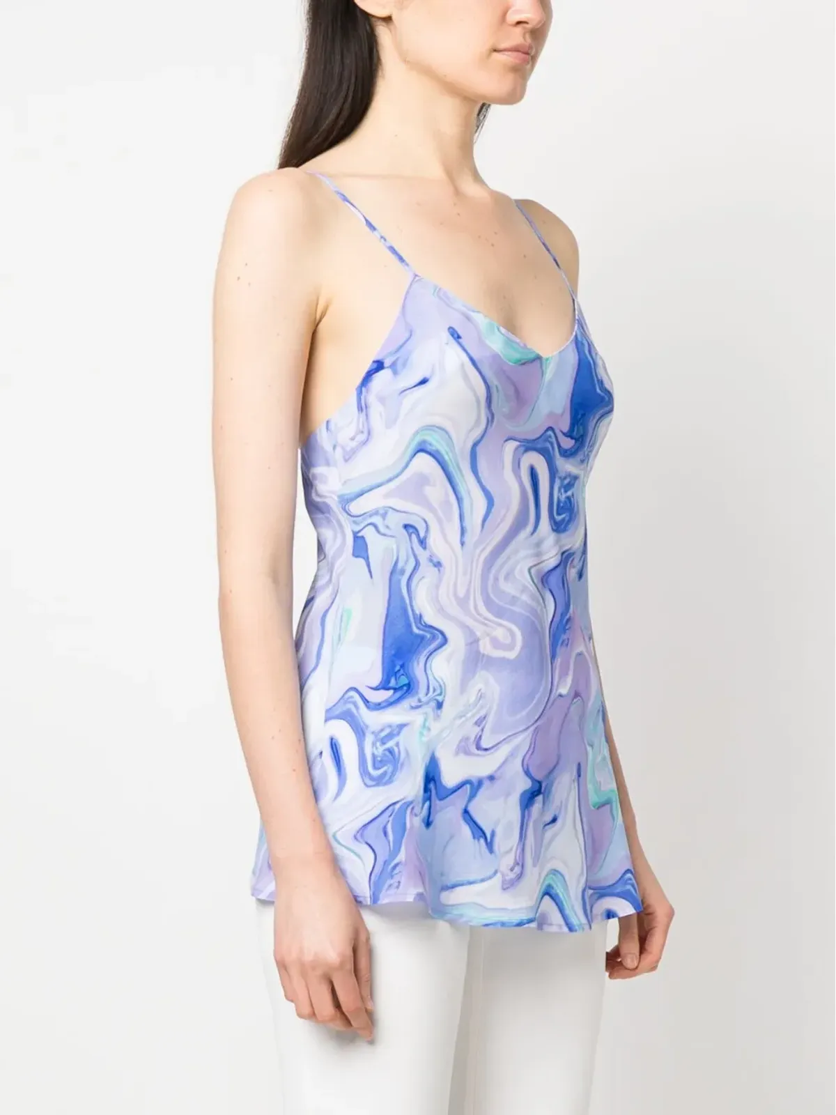 BCBG Max Azria マーブル柄ノースリーブトップ - 画像3