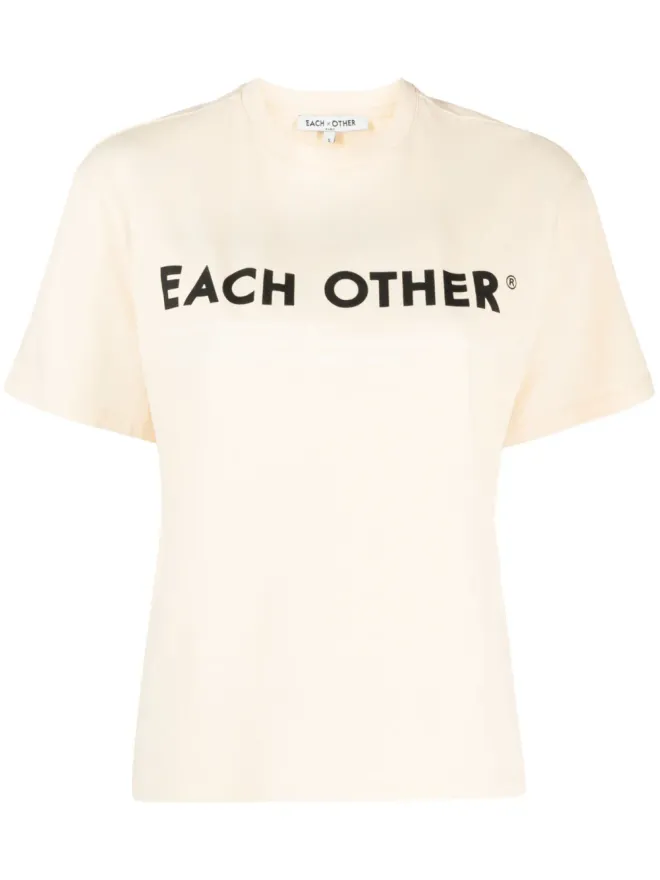 Each X Other Each X Other ロゴプリント コットンTシャツ - イエローの商品画像