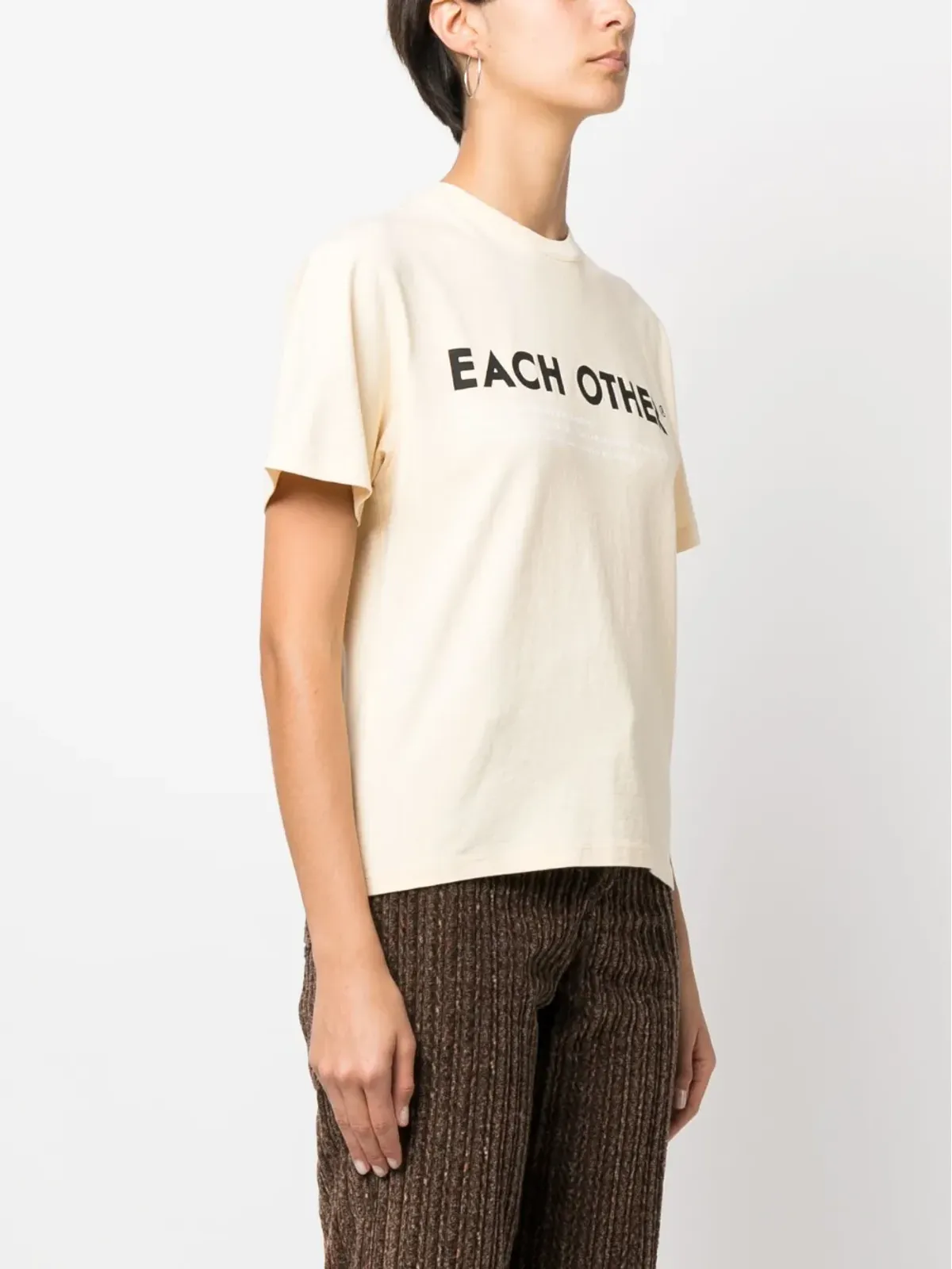 Each X Other ロゴプリント コットンTシャツ - イエロー - 画像3