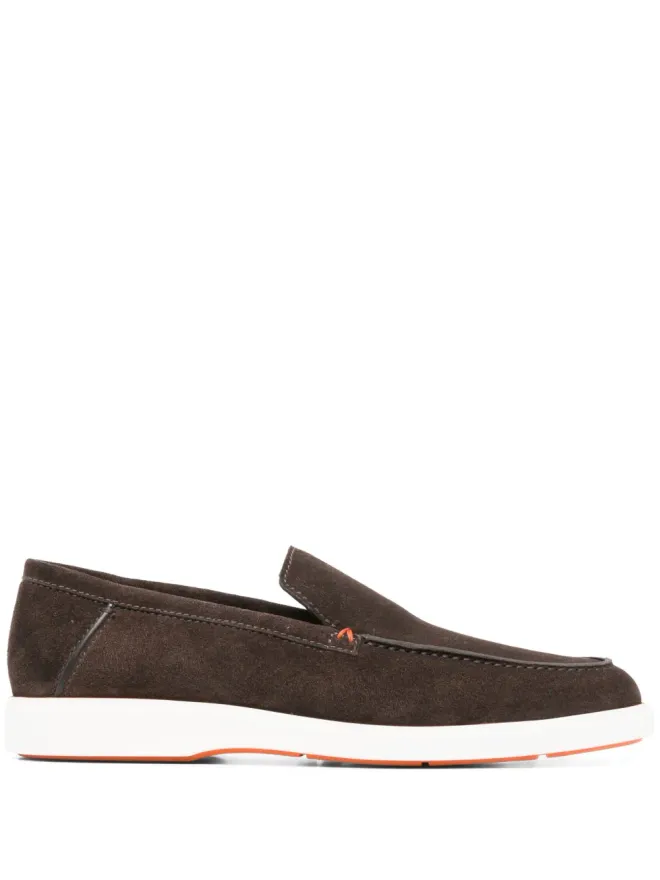 Santoni Santoni カーフスエード アーモンドトゥ ローファーの商品画像