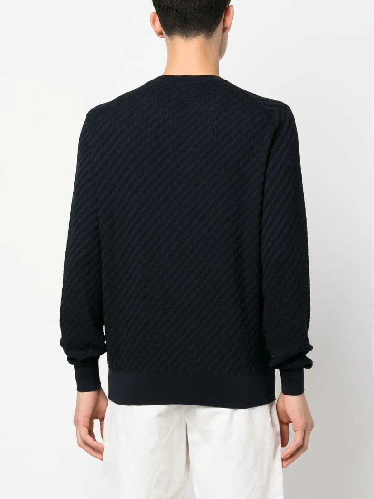 Brioni クルーネック コットンシルク ジャンパー - ブルー - 画像4