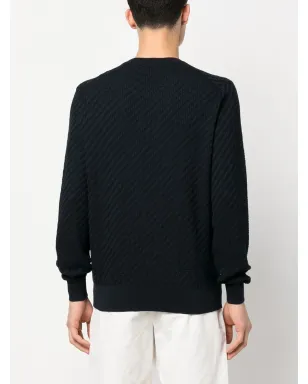 Brioni クルーネック コットンシルク ジャンパー - ブルー - サムネイル4