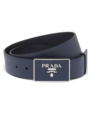 Prada レザー ベルト - ブルー - サムネイル1