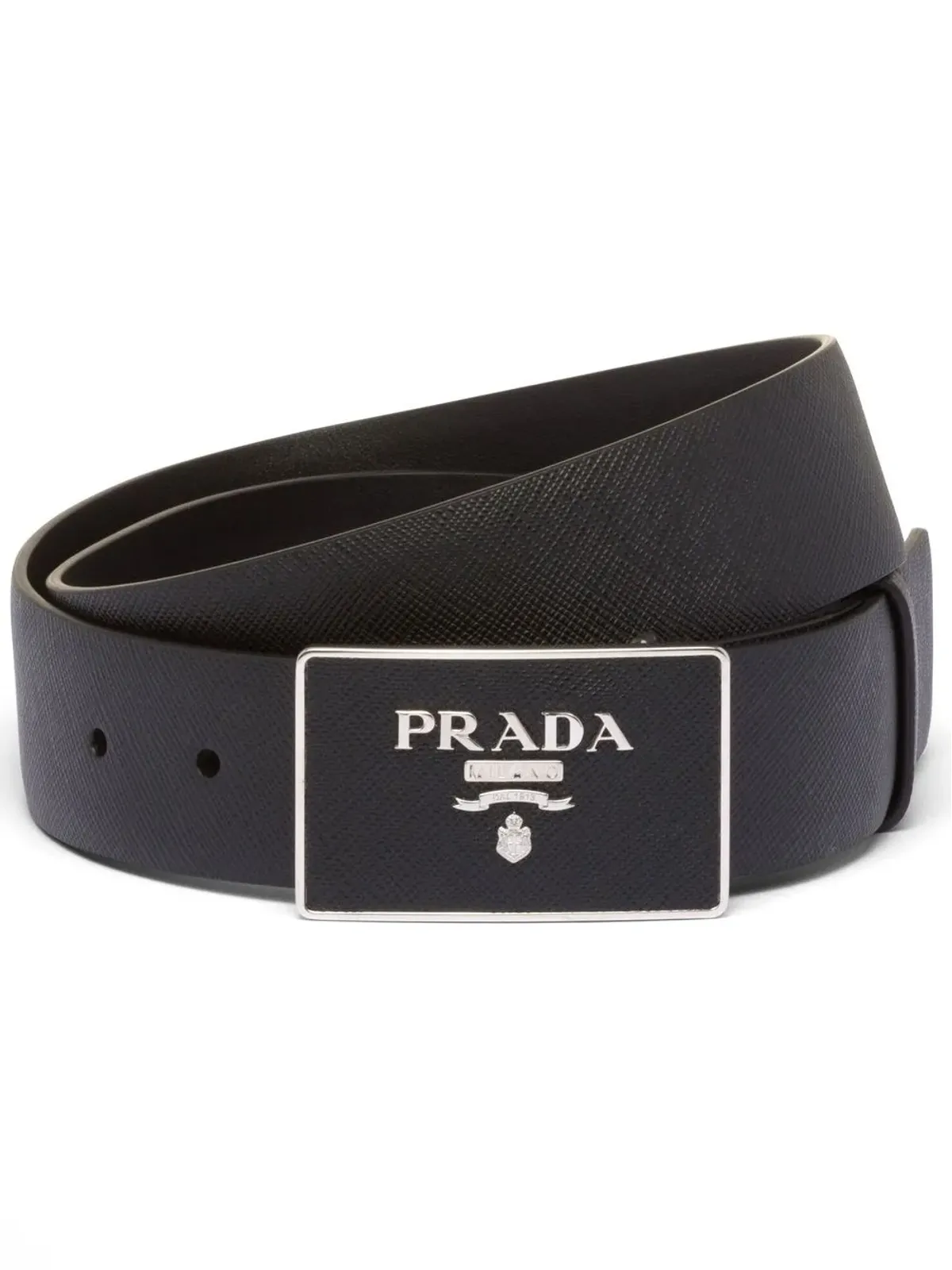 Prada ロゴプレート レザーベルト - 画像1