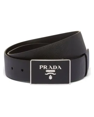 Prada ロゴプレート レザーベルト - サムネイル1
