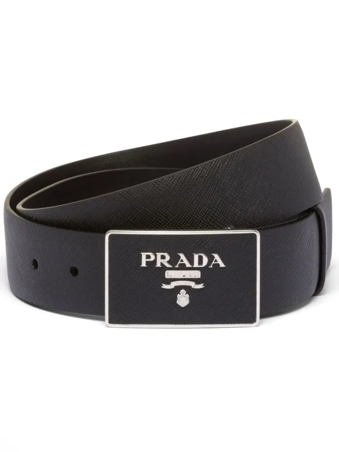 Prada Prada ロゴプレート レザーベルトの商品画像