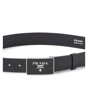 Prada ロゴプレート レザーベルト - サムネイル3