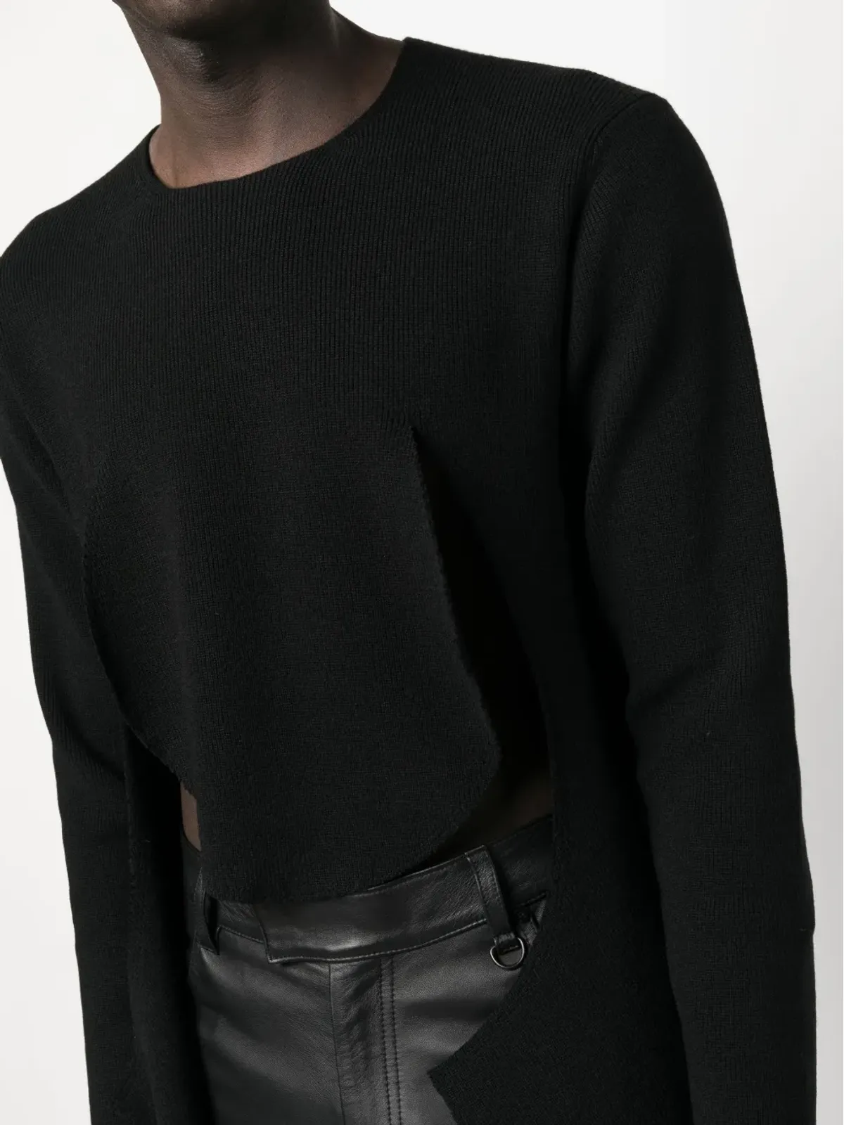 Comme des Garçons Homme Plus カットアウトディテール アシンメトリ―ジャンパー - 画像5