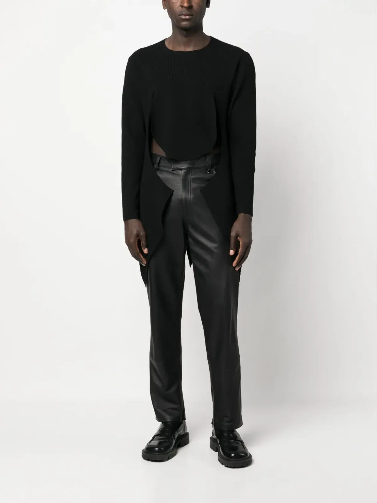 Comme des Garçons Homme Plus カットアウトディテール アシンメトリ―ジャンパー - 画像2