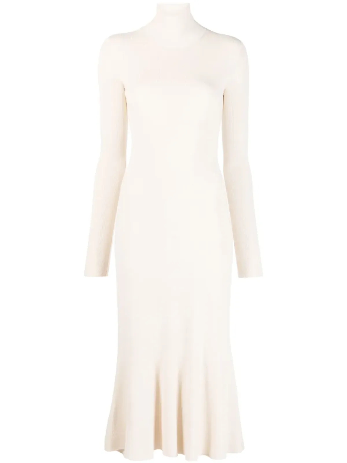 Balenciaga ハイネック編みミディドレス - 画像1