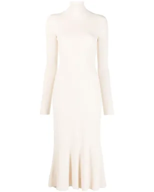 Balenciaga ハイネック編みミディドレス - サムネイル1