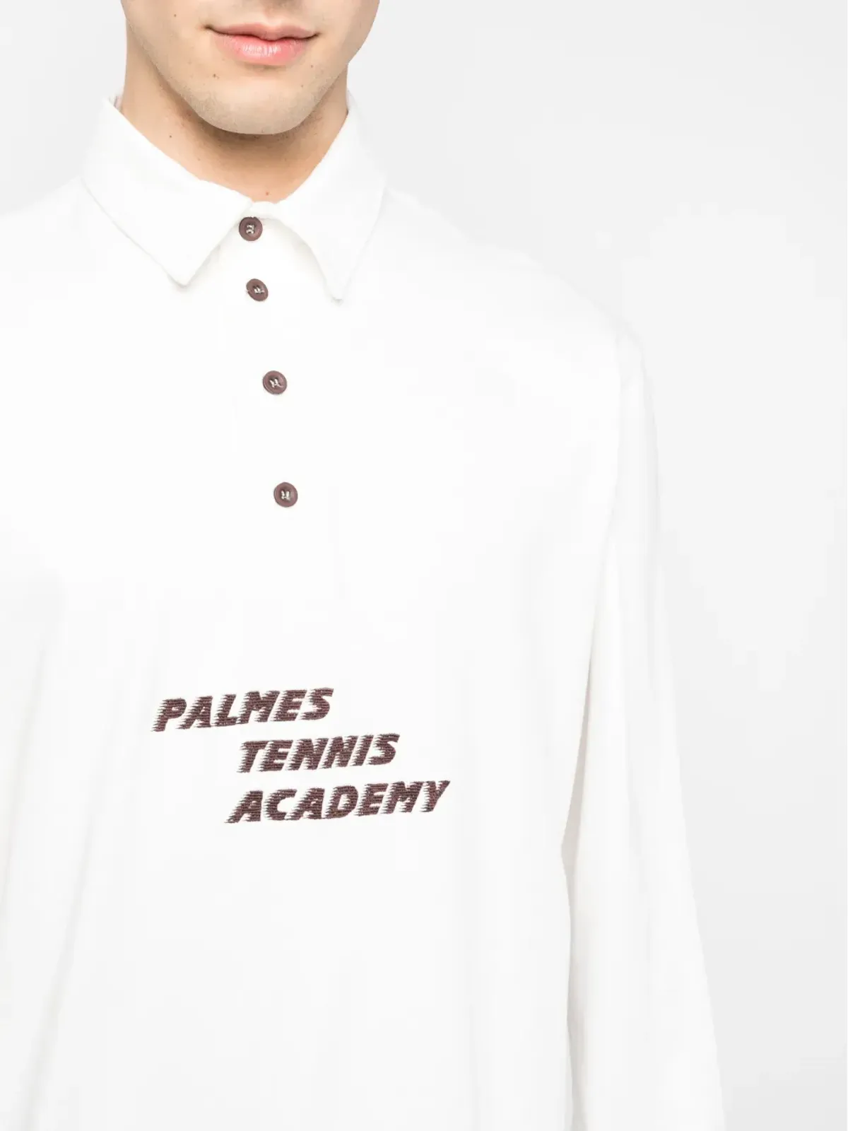 Palmes ロゴプリント ボタンアップ スウェットシャツ - 画像5
