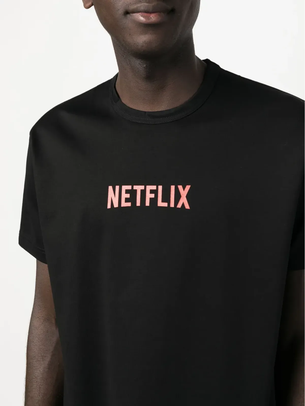 Junya Watanabe MAN Netflixプリント コットン Tシャツ - 画像5