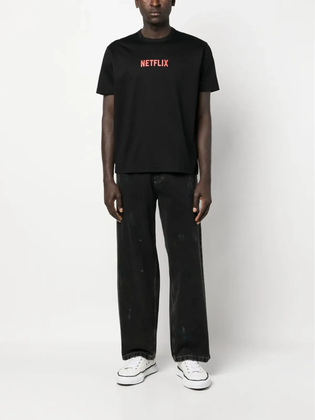 Junya Watanabe MAN Netflixプリント コットン Tシャツ - 画像2