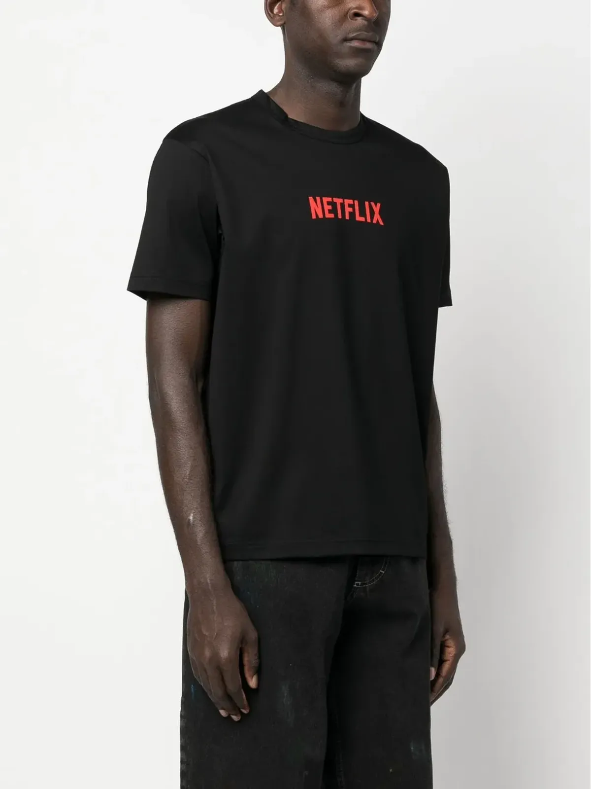 Junya Watanabe MAN Netflixプリント コットン Tシャツ - 画像3