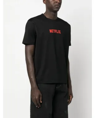 Junya Watanabe MAN Netflixプリント コットン Tシャツ - サムネイル3