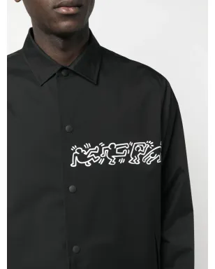 Junya Watanabe MAN キース・ハリング・プリント シャツジャケット - Black - サムネイル5