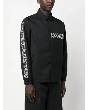 Junya Watanabe MAN キース・ハリング・プリント シャツジャケット - Black - サムネイル3