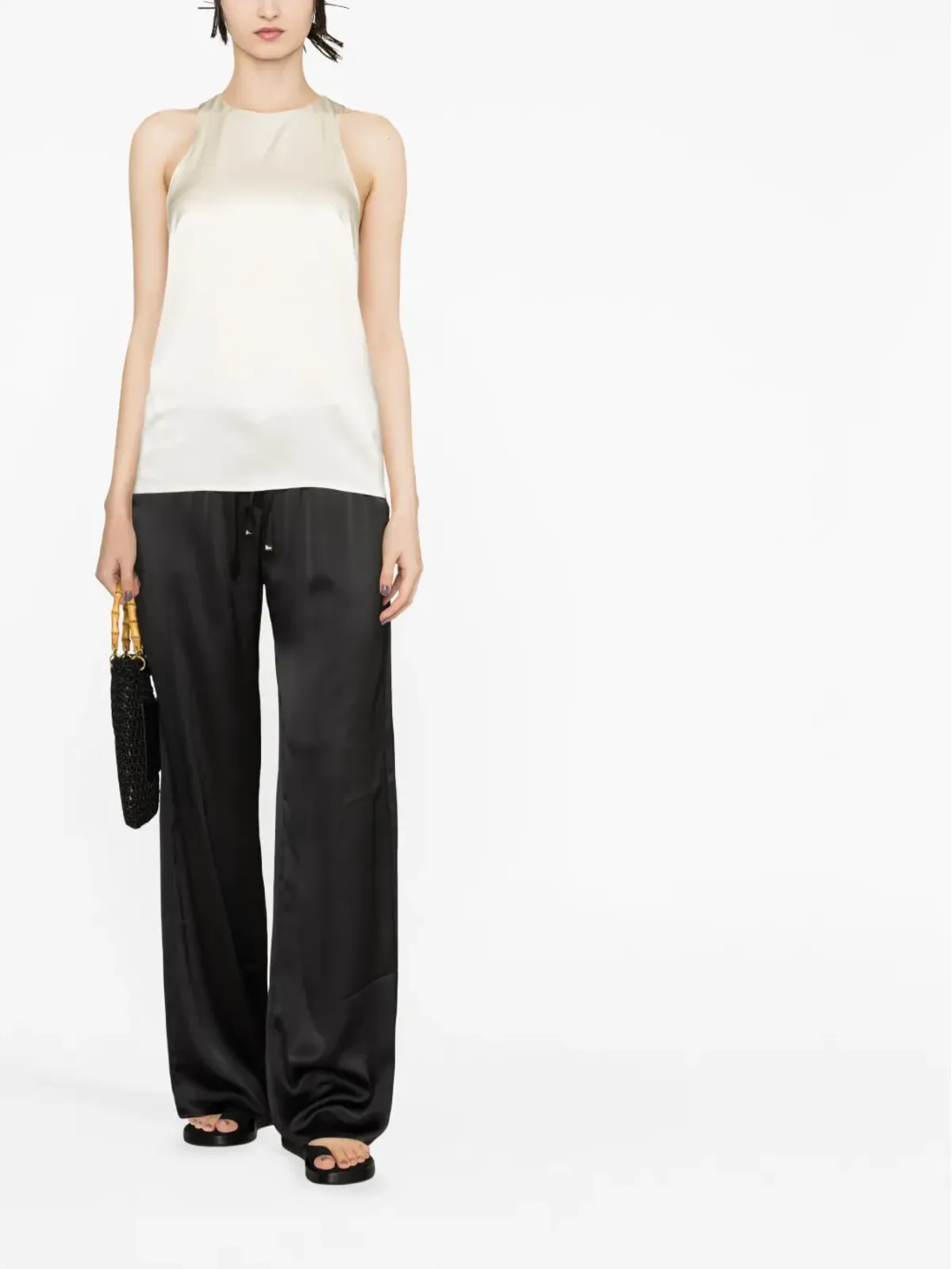 LouLou de Saison ツイストディテール レーサーバック シルクトップ - 画像3