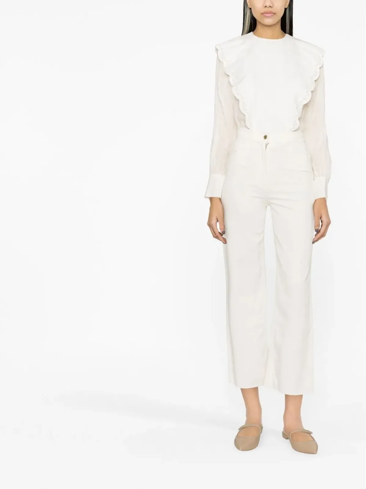 Elisabetta Franchi ハイウエスト・クロップドジーンズ - 画像2
