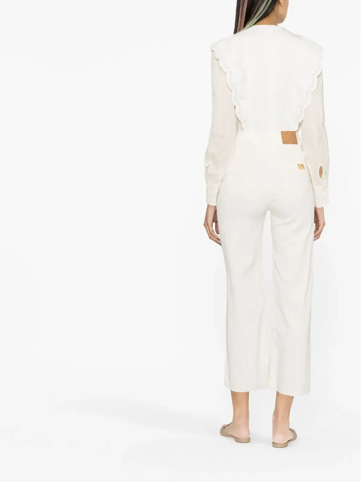 Elisabetta Franchi ハイウエスト・クロップドジーンズ - 画像3