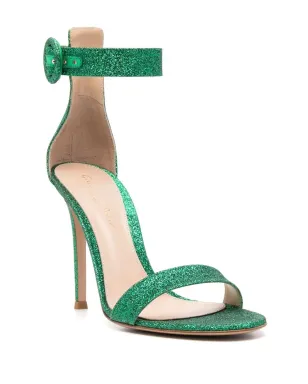 Gianvito Rossi ポルトフィーノ グリッター サンダル - グリーン - サムネイル2