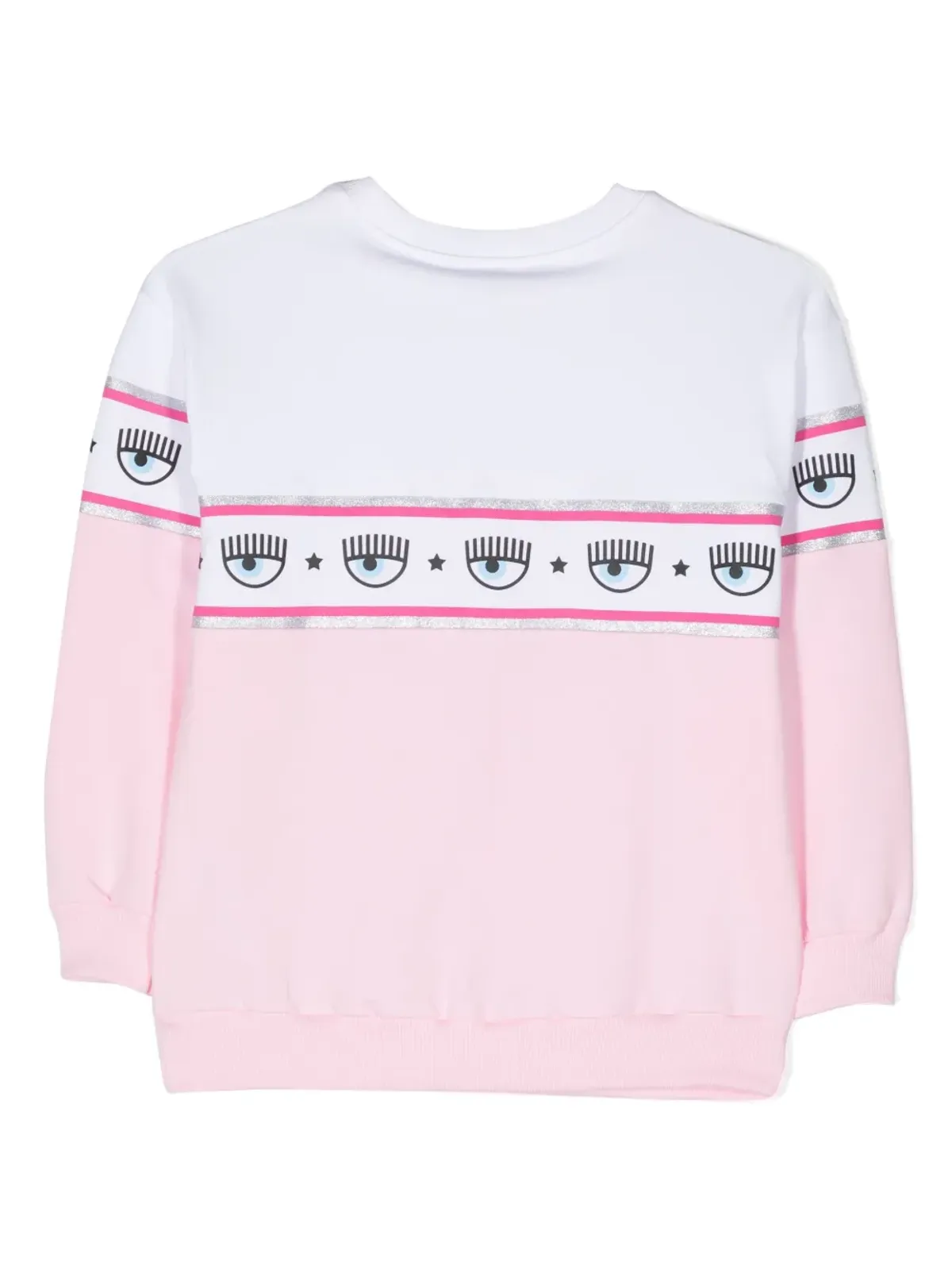 Chiara Ferragni Kids アイライクモチーフ・パネルデザイン スウェットシャツ - 画像2