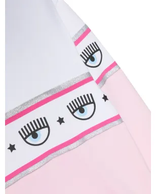 Chiara Ferragni Kids アイライクモチーフ・パネルデザイン スウェットシャツ - サムネイル3