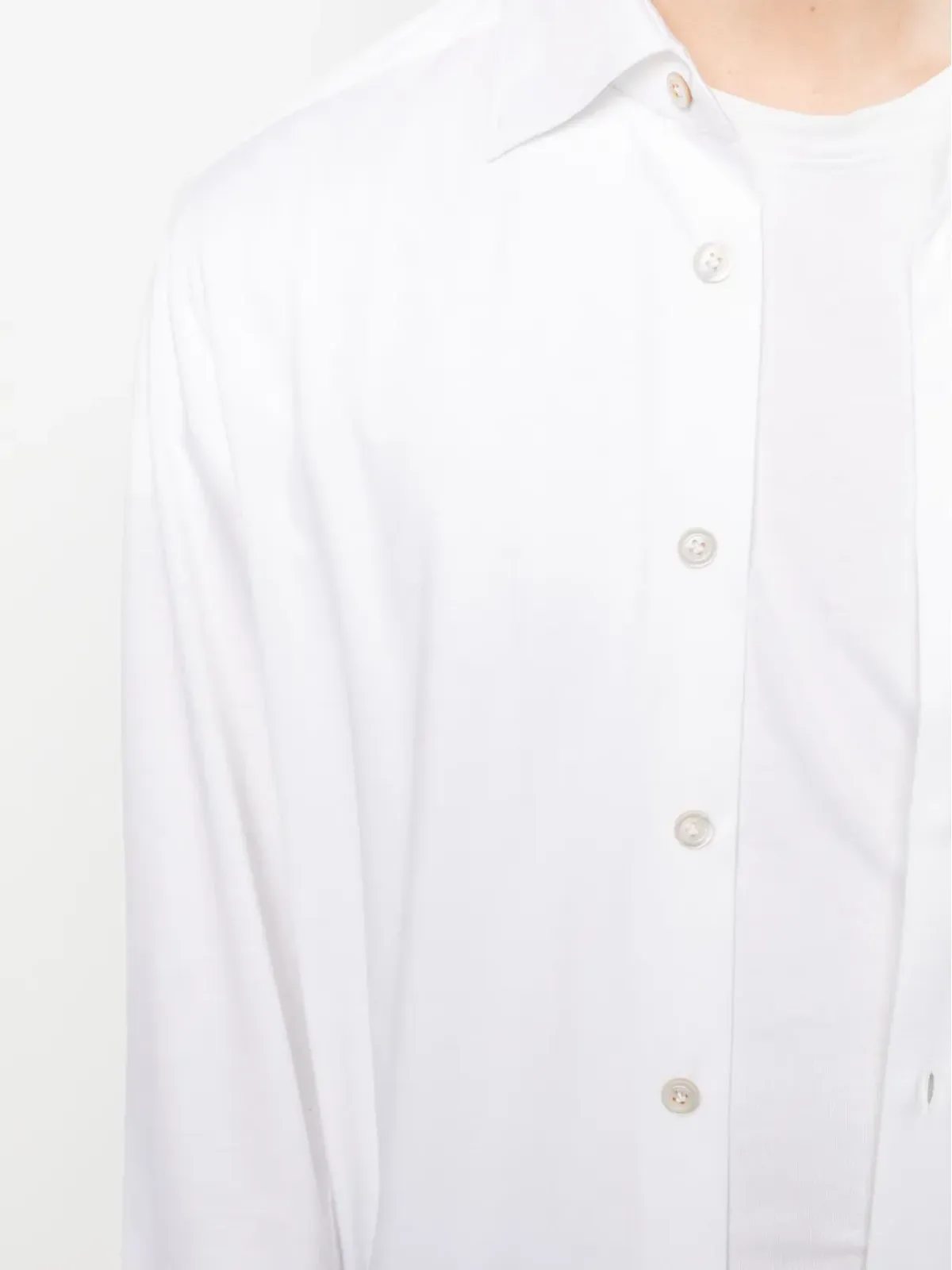Kiton 長袖コットンシャツ - ホワイト - 画像5