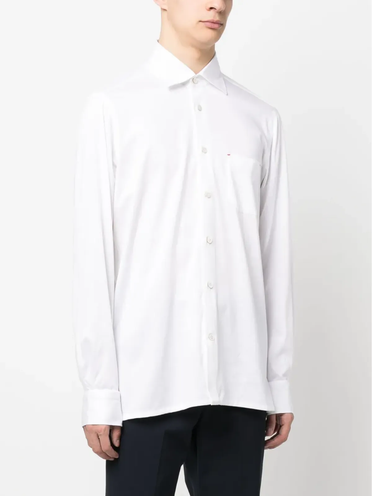 Kiton 長袖コットンシャツ - ホワイト - 画像3