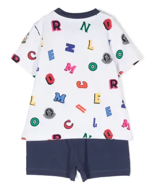 Moncler Enfant グラフィックプリントショートセット - サムネイル2