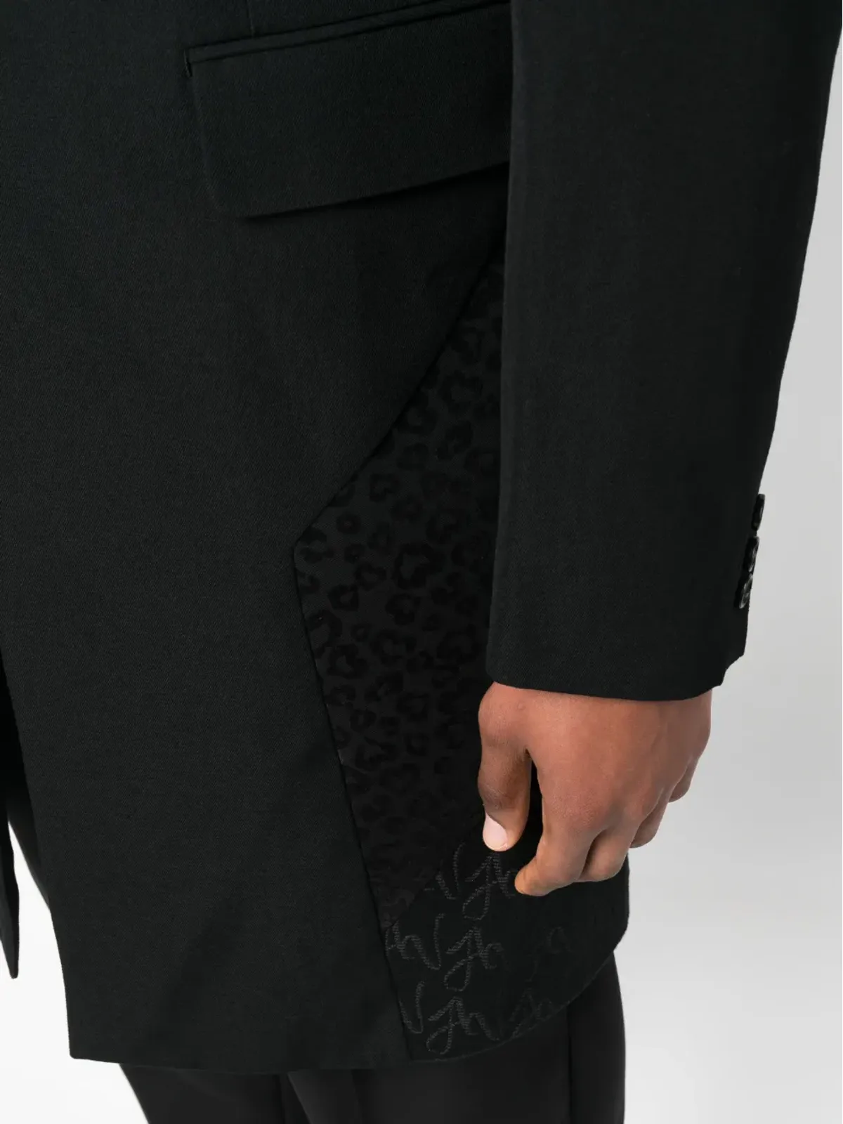 Comme des Garçons Homme Plus ミックスプリント シングルブレストコート - 画像5