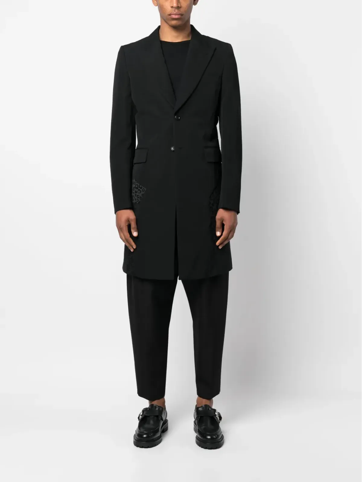 Comme des Garçons Homme Plus ミックスプリント シングルブレストコート - 画像3