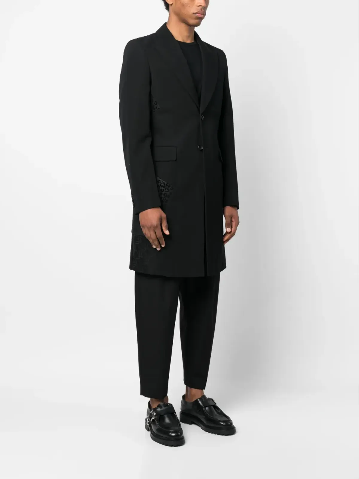 Comme des Garçons Homme Plus ミックスプリント シングルブレストコート - 画像4