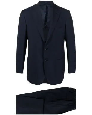 Kiton シングルブレスト テーラードスーツ ブルー - サムネイル1