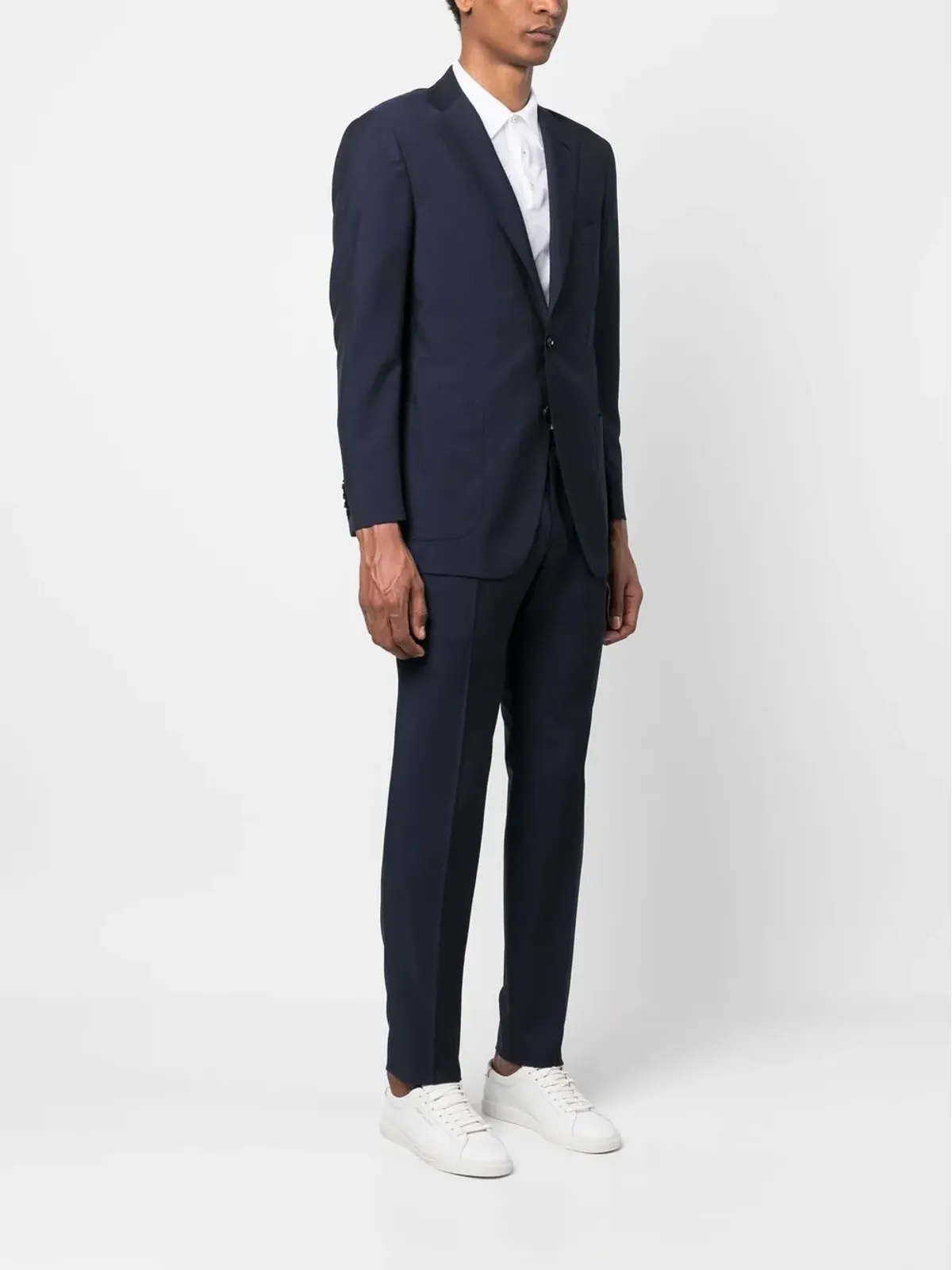 Kiton シングルブレスト テーラードスーツ ブルー - 画像3