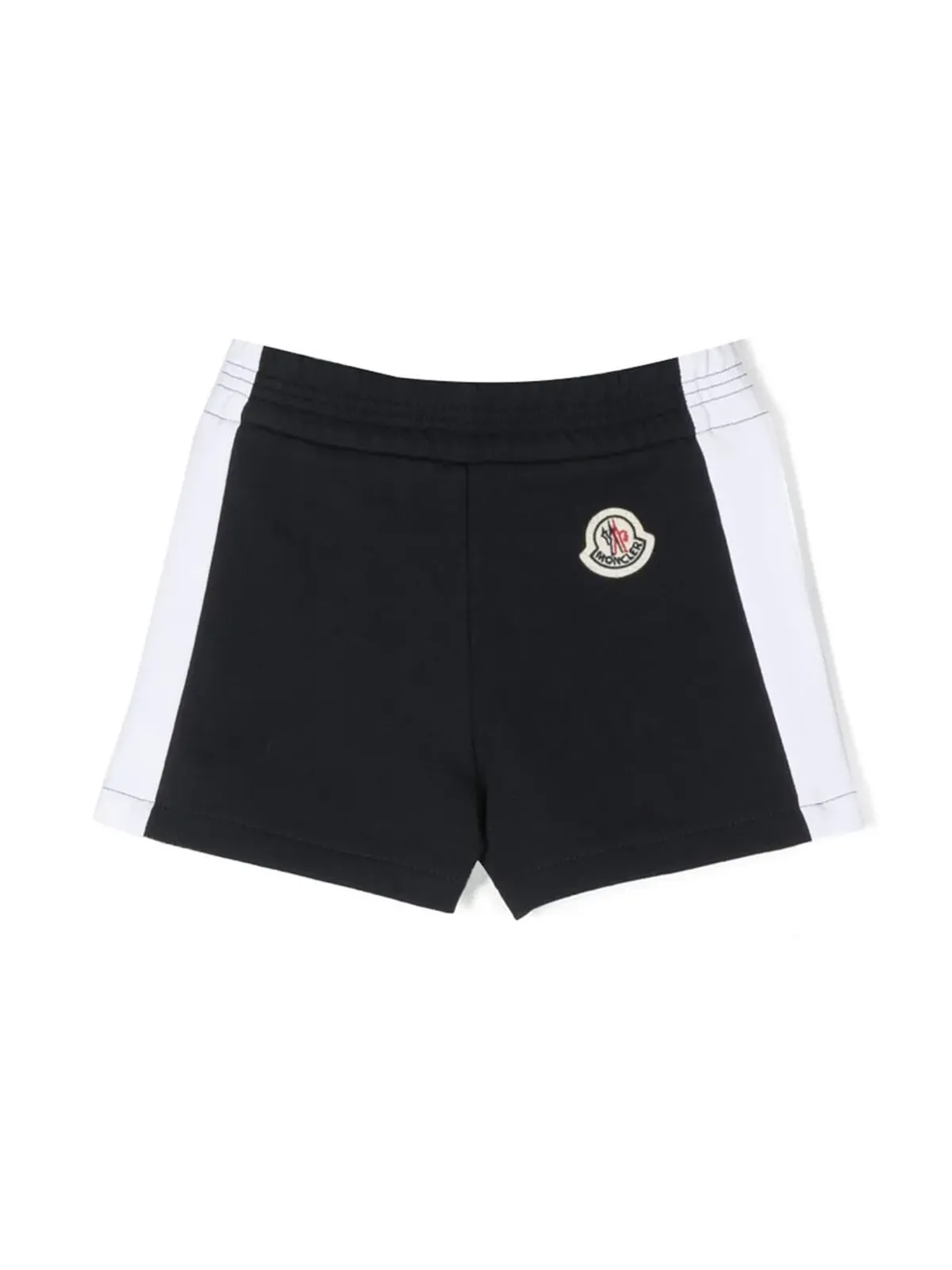Moncler Enfant ロゴパッチ付きコットントラックショーツ - 画像1