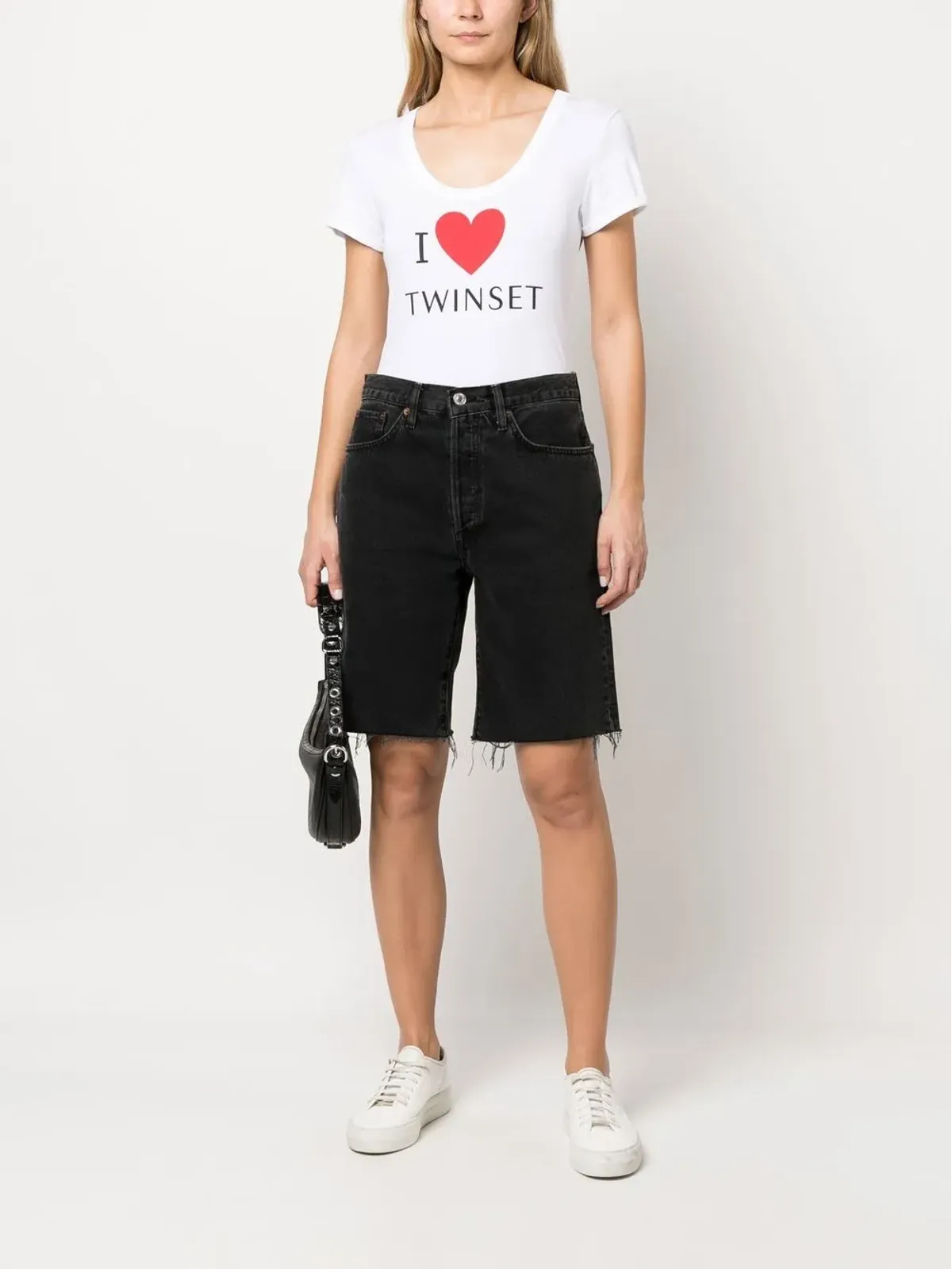 TWINSET ロゴディテール コットンTシャツ - 画像2