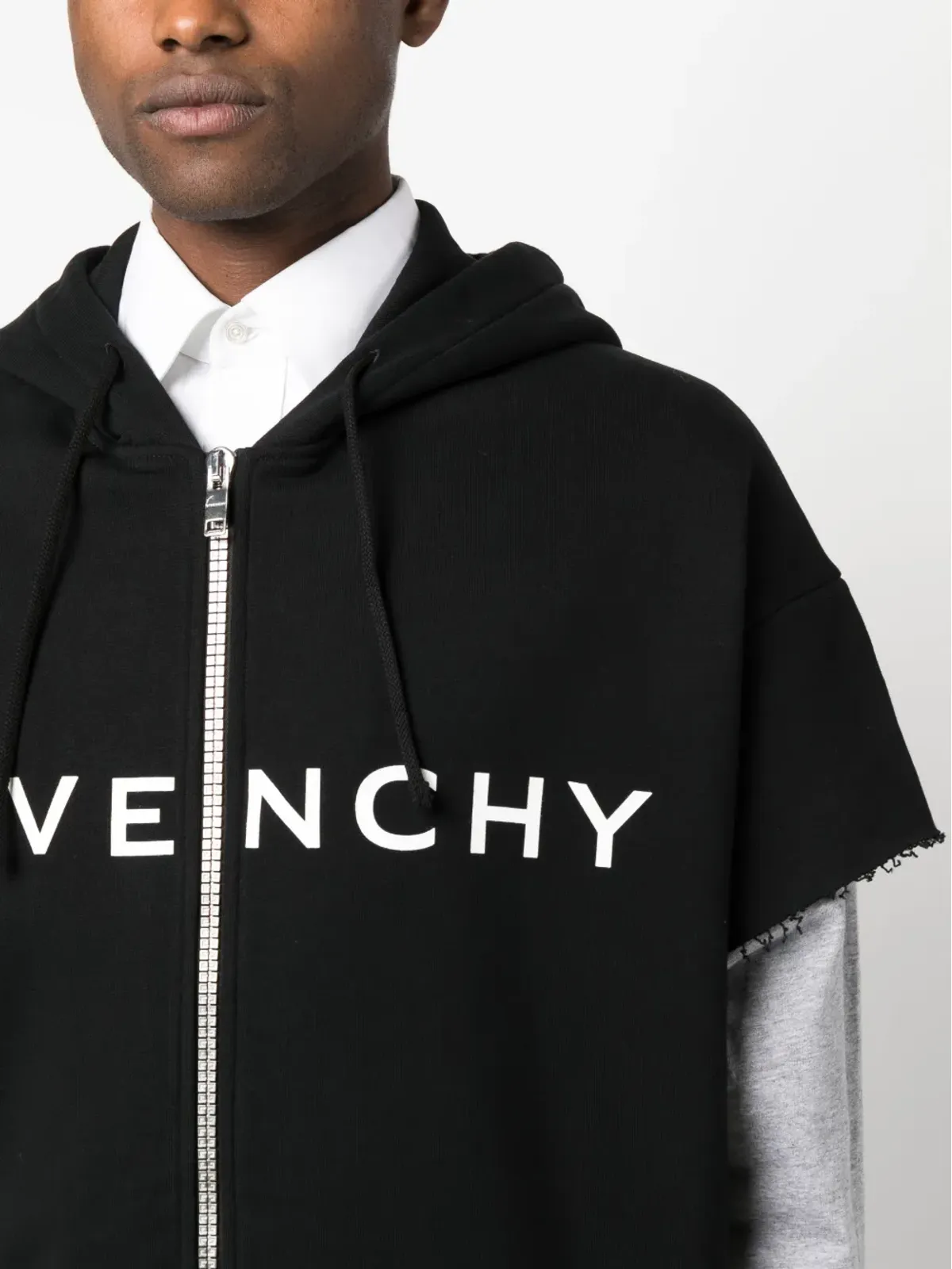 Givenchy ロゴプリント レイヤードフーディー - 画像5