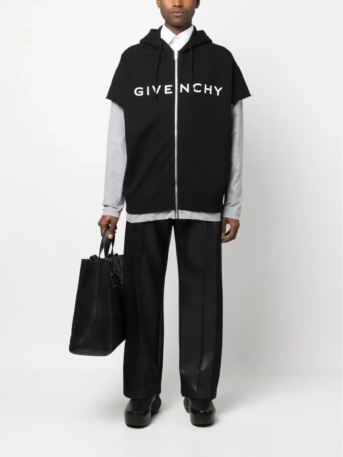 Givenchy ロゴプリント レイヤードフーディー - 画像2