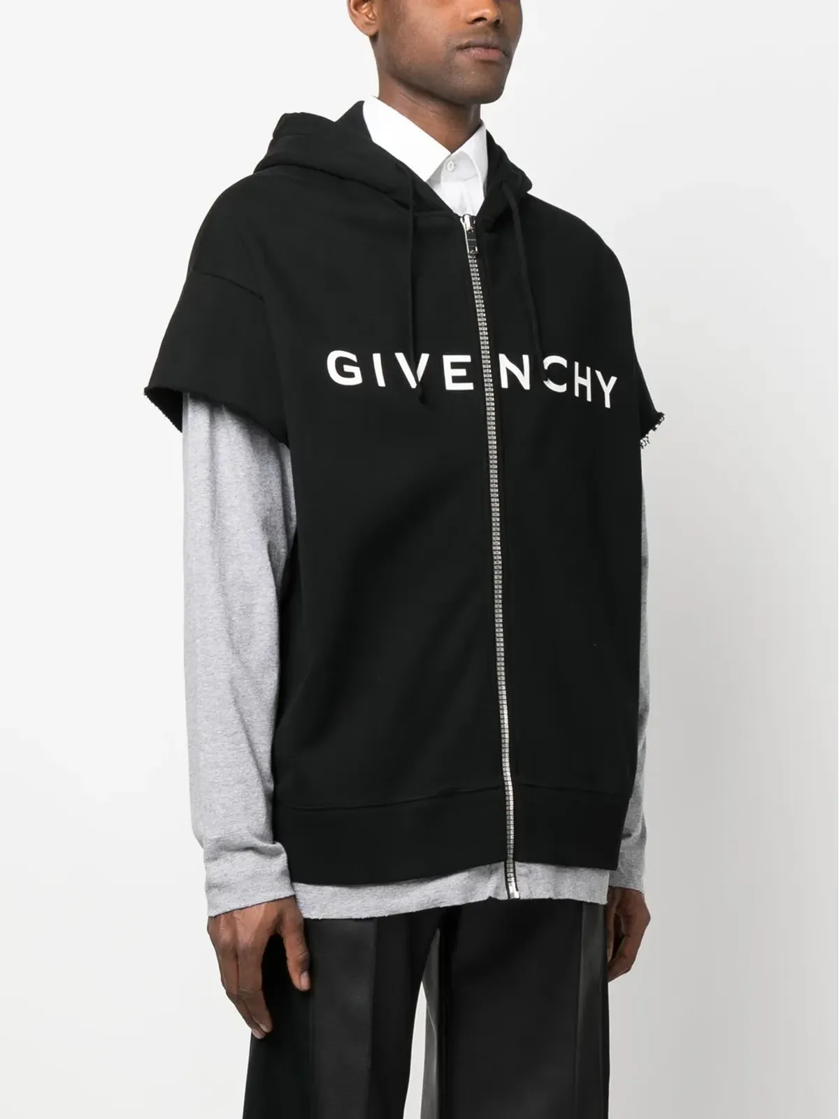 Givenchy ロゴプリント レイヤードフーディー - 画像3
