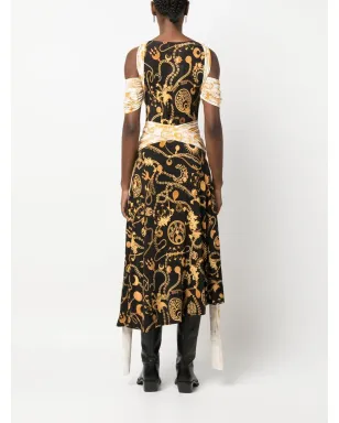 Marine Serre ヌイセット ドレープ ミディドレス - サムネイル4