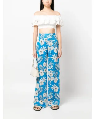 PINKO 花柄プリントのワイドレッグパンツ - サムネイル2