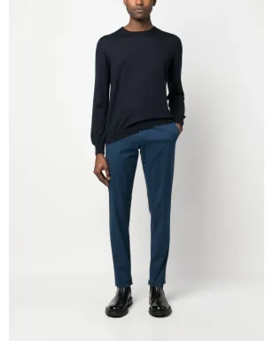 Lardini 細密編みウールスウェットシャツ - Blue - サムネイル2