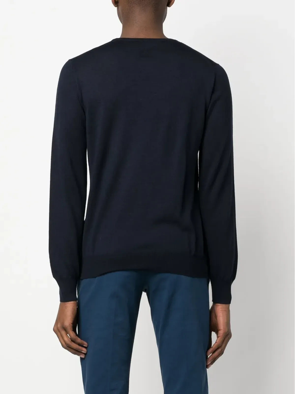 Lardini 細密編みウールスウェットシャツ - Blue - 画像4
