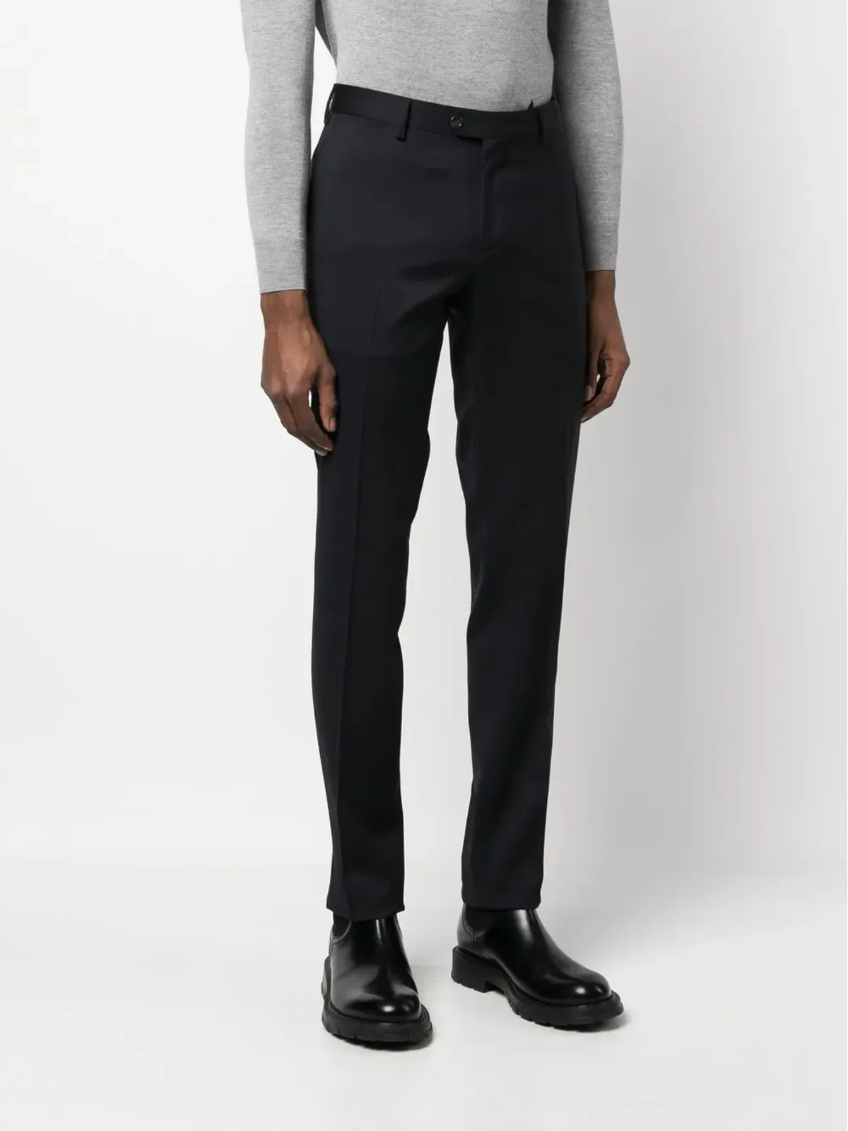 Lardini ストレートレッグ ウールパンツ - 画像3